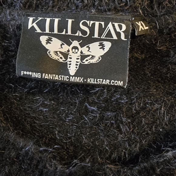 Killstar Black Crew Neck Sweater Witch Text - Picture 3 of 3